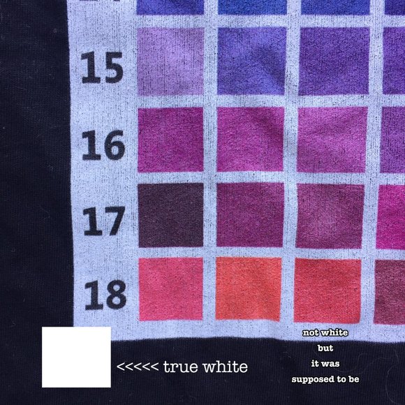 Rainbow Color Chart on Black BIG Tee, 2XL NWT - Picture 4 of 8